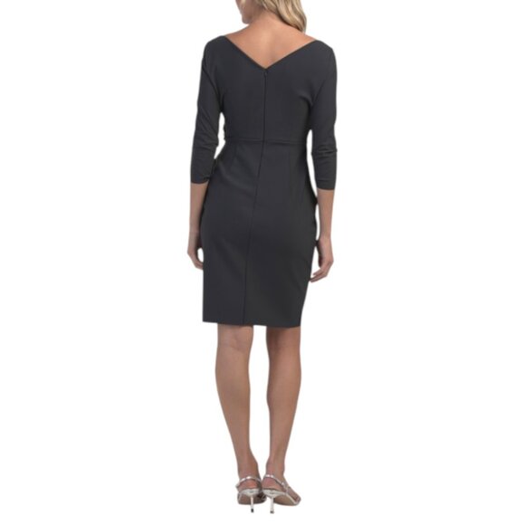 ALEX EVENINGS V-neck Sheath Dress - Picture 2 of 2